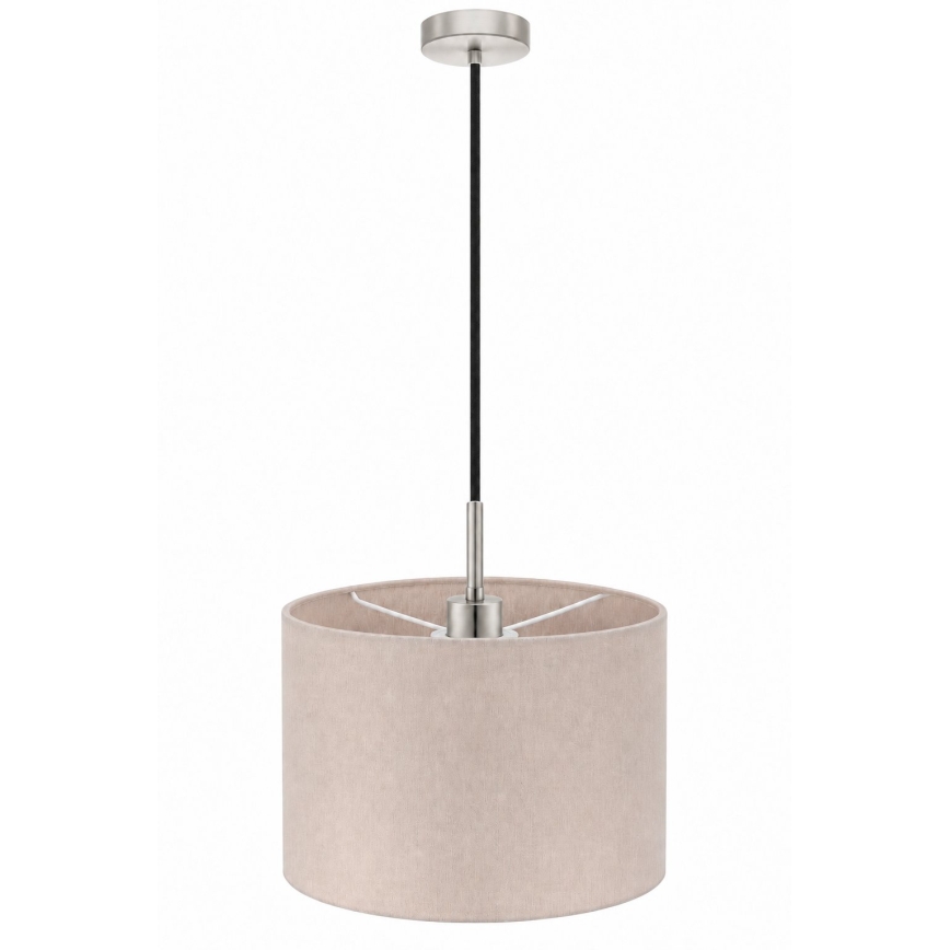 Eglo - Lampă suspendată LED pe cablu TUNJA 1xE27/60W/230V Ø 20 cm bej/negru