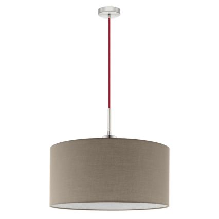 Eglo - Lampă suspendată pe cablu TUNJA LED 1xE27/60W/230V taupe