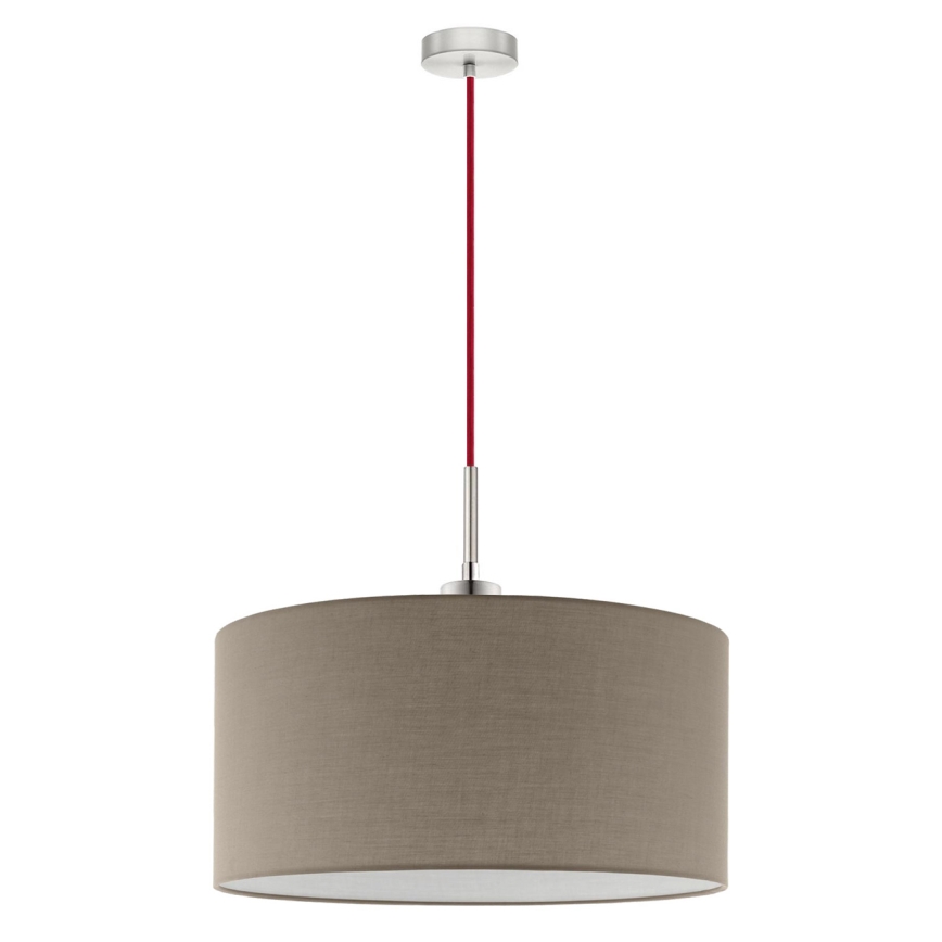 Eglo - Lampă suspendată pe cablu TUNJA LED 1xE27/60W/230V taupe