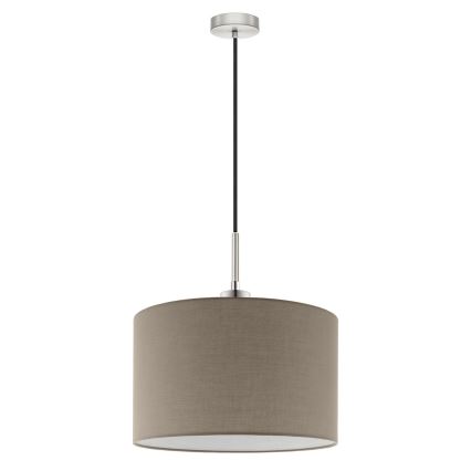 Eglo - LED Lustră suspendată pe cablu TUNJA 1xE27/60W/230V taupe