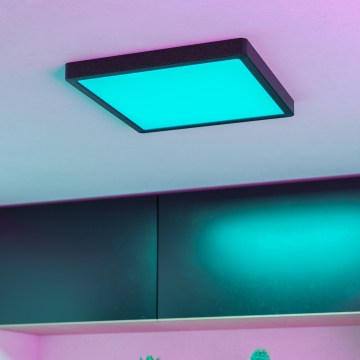 Eglo - LED RGBW plafonieră dimabilă pentru baie LED/13,5W/230V 2700-6500K 29,5x29,5 cm IP44 neagră