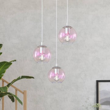 Eglo - Lustră cu cablu 3xE27/60W/230V crom lucios