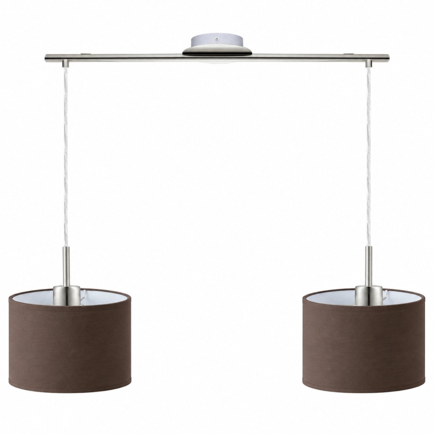 Eglo - lustra LED cu cablu TUNJA 2xE27/60W/230V crom mat/maro