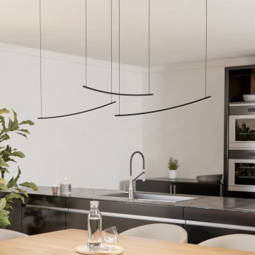 Eglo - Lustră LED dimabilă suspendată pe cablu LED/22W/230V 2700/4000/6500K negru