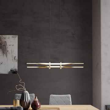 Eglo - Lustră LED pe cablu, LED/21W/230V, auriu