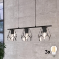 Eglo - Lustră LED suspendată pe cablu 3xE27/40W/230V