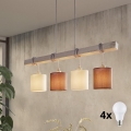 Eglo - Lustră LED suspendată pe cablu TOWNSHEND 4x E27/60W/230V