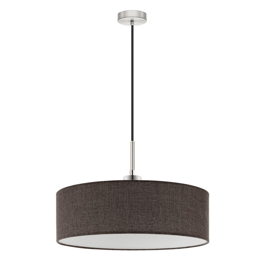 Eglo - Lustră LED suspendată pe cablu TUNJA 1xE27/60W/230V maro