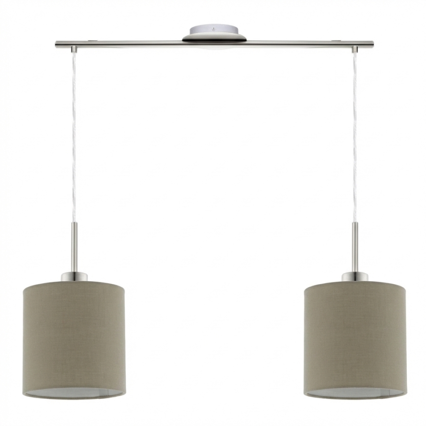 Eglo - Lustră LED TUNJA pe cablu 2xE27/60W/230V taupe