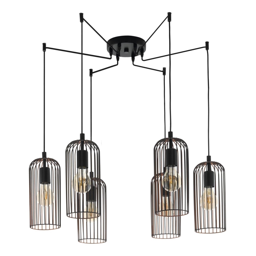 Eglo - Lustră pe cablu 6xE27/60W/230V