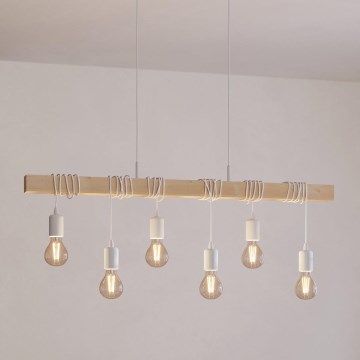 Eglo - Lustră pe cablu TOWNSHEND 6xE27/60W/230V