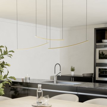 Eglo - Lustră suspendată LED dimabilă pe cablu LED/22W/230V 2700/4000/6500K auriu