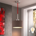 Eglo - Lustru LED suspendat pe cablu TUNJA 1xE27/60W/230V Ø 20 cm maro/roșu