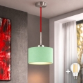 Eglo - Lustru LED suspendat pe cablu TUNJA 1xE27/60W/230V Ø 20 cm verde/roșu