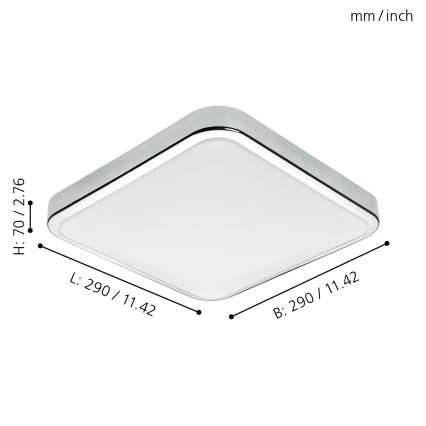 Eglo - Plafonieră LED pentru baie LED/16W/230V IP44
