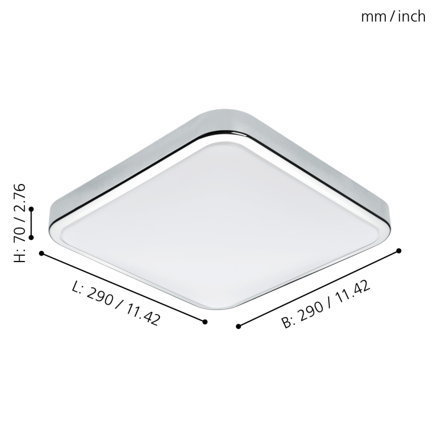 Eglo - Plafonieră LED pentru baie LED/16W/230V IP44