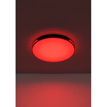 Eglo 300687 - Plafonieră LED RGBW dimabilă MONTEGRANARO-Z, LED/18,5W/230V, 2700-6500K, Ø 39,4 cm, negru, cu telecomandă
