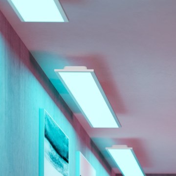 Eglo - Panou LED aplicat RGBW dimerizabil, 28 W, 230 V, 2700-6500 K, 120 x 15 cm, alb