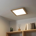 Eglo - Panou LED RGB cu montaj aplicat SALOBRENA-C WOOD LED/24W/230V 2700-6500K 45x45 cm maro + telecomandă