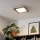 Eglo - Panou LED RGBW aplicat reglabil SALOBRENA-C WOOD, 16W/230V, 2700-6500K, 34x34 cm, maro închis + telecomandă