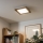Eglo - Panou LED RGBW aplicat SALOBRENA-C WOOD, dimabil, 16W, 230V, 2700-6500K, 34x34 cm, maro + telecomandă