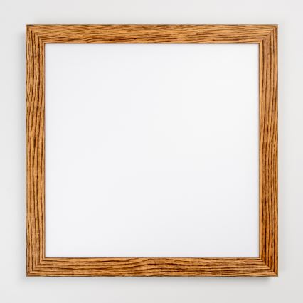 Eglo - Panou LED RGBW cu montaj aplicat SALOBRENA-C WOOD LED/30,5W/230V 2700-6500K 64x64 cm maro + telecomandă