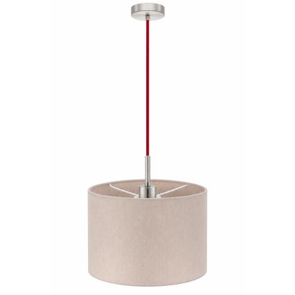 Eglo - Pendul LED suspendat pe cablu TUNJA 1xE27/60W/230V Ø 20 cm bej/roșu