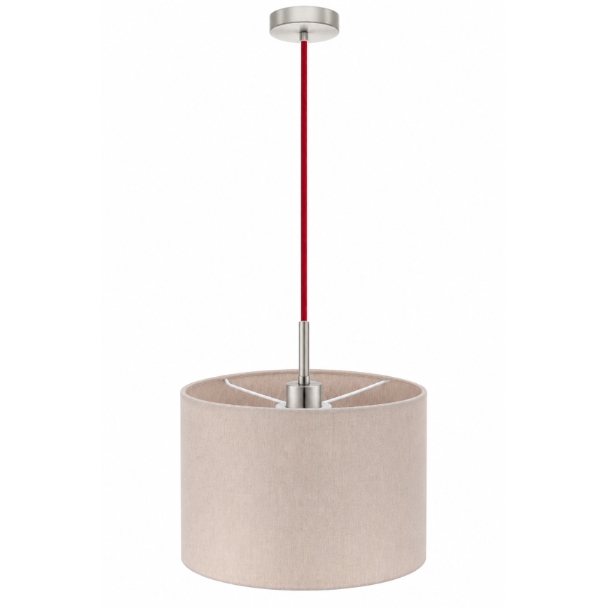 Eglo - Pendul LED suspendat pe cablu TUNJA 1xE27/60W/230V Ø 20 cm bej/roșu