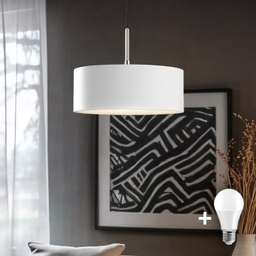 Eglo Pendul LED TUNJA cu cablu, 1x E27, max. 60 W, 230 V, alb