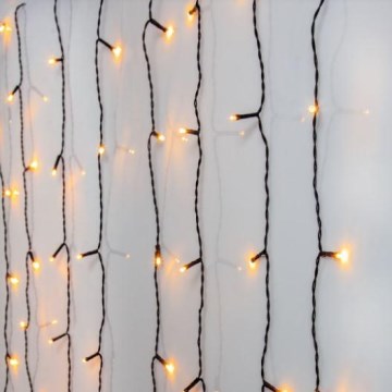 Eglo - Perdea LED pentru exterior, 120 LED, 1,3 m, IP44, alb cald
