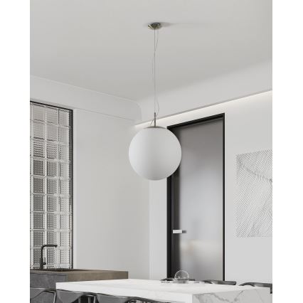 Eglo PIEDALE 63271 - Lustră suspendată pe cablu, 1xE27/60W/230V, Ø 43 cm, crom mat
