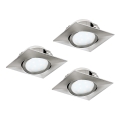 Eglo PINEDA – Set de 3 spoturi LED încastrate, LED/4,9W/230V