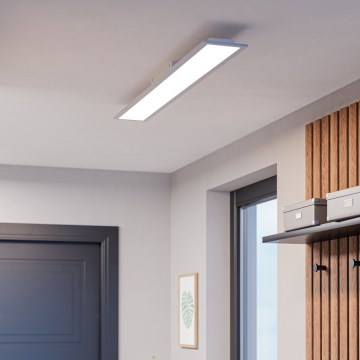 Eglo - Plafonier LED aplicat dimabil, 28,3W/230V, 2700-6500K, 120x15 cm, alb + telecomandă