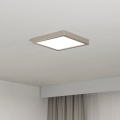 Eglo - Plafonieră LED 10,5 W, 230 V, 2700/4000/6500 K, 22 x 22 cm, crom mat