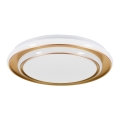 Eglo - Plafonieră LED 24W, 230V, 2700/4000/6500K, Ø 40 cm, auriu