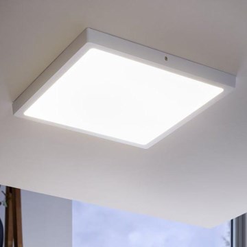 Eglo - Plafonieră LED 25 W, 230 V, albă, pătrată, 4000 K, 40 x 40 cm