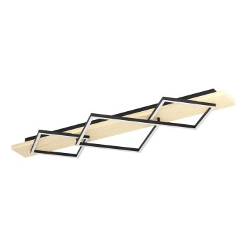 Eglo - Plafonieră LED 2xLED/13W/230V + LED/16W negru/bej