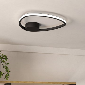 Eglo - Plafonieră LED 9,7W/230V 2700/4000/6500K Ø 37,5 cm negru