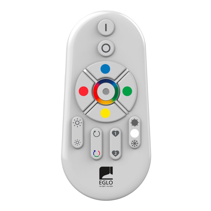 Eglo - Panou LED RGBW aplicat reglabil SALOBRENA-C WOOD, 16W/230V, 2700-6500K, 34x34 cm, maro închis + telecomandă
