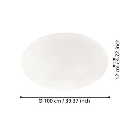 Eglo - Plafonier LED reglabil, 80W, 230V, cu telecomandă