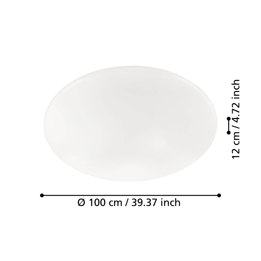 Eglo - Plafonier LED reglabil, 80W, 230V, cu telecomandă
