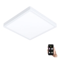 Eglo - Plafonieră LED dimabilă pentru baie, 19,5 W, 230 V, 2700-6500 K, IP44, ZigBee, 28,5 x 28,5 cm