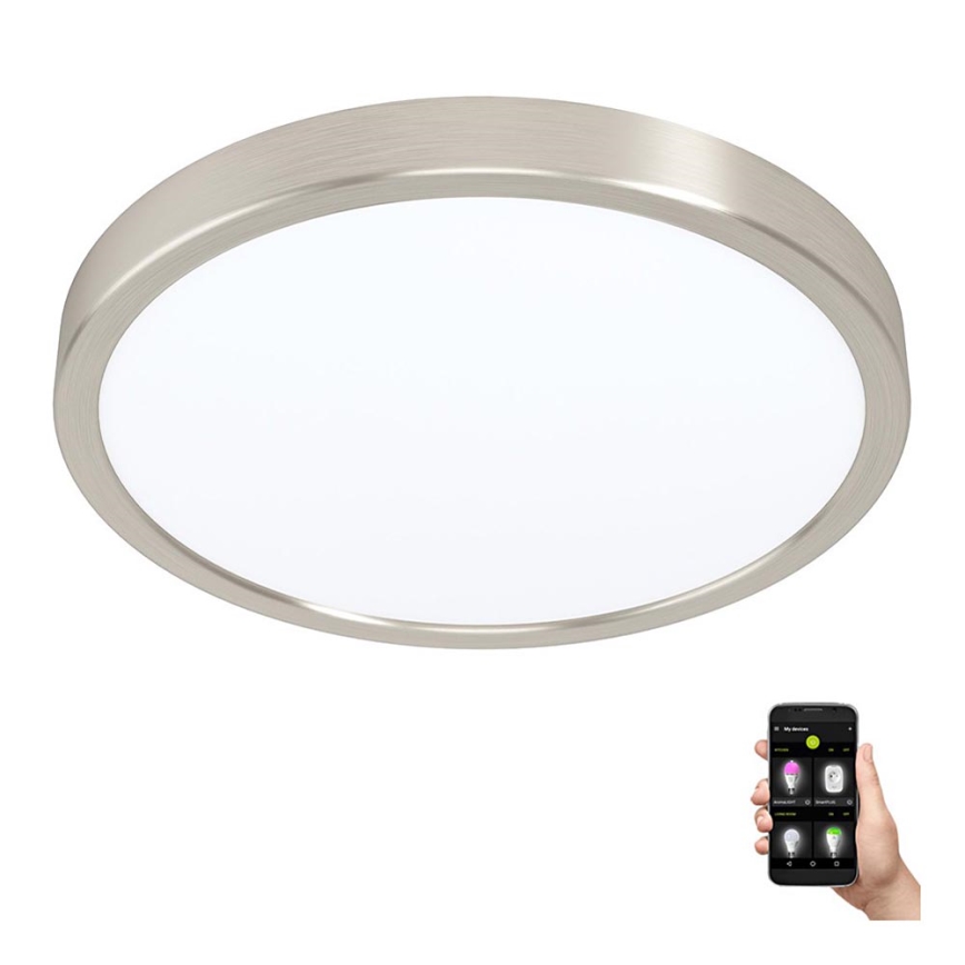 Eglo - Plafonieră LED dimabilă pentru baie, 19,5W/230V, 2700-6500K, IP44, ZigBee, Ø 28,5 cm