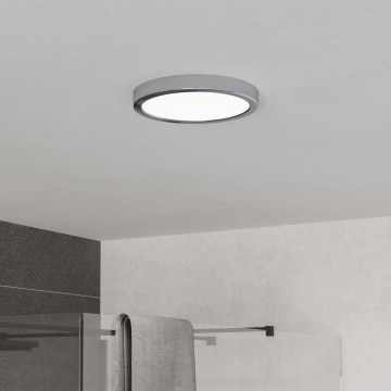 Eglo - Plafonieră LED pentru baie, 11,5W, 230V, 2700/4000/6500K, diam. 21,1 cm, IP44, crom lucios