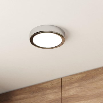 Eglo - Plafonieră LED pentru baie, 11 W, 230 V, IP44, crom lucios, Ø 16 cm