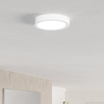 Eglo - Plafonieră LED pentru baie, 7,5 W, 230 V, 2700/4000/6500 K, Ø 16,6 cm, IP44, alb