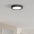 Eglo - Plafonieră LED pentru baie, 7,5 W, 230 V, 2700/4000/6500 K, Ø 16,6 cm, IP44, negru