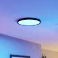 Eglo - Plafonieră LED pentru baie, dimabilă RGBW, 17,5 W, 230 V, 2700–6500 K, Ø 38,9 cm, IP44, negru