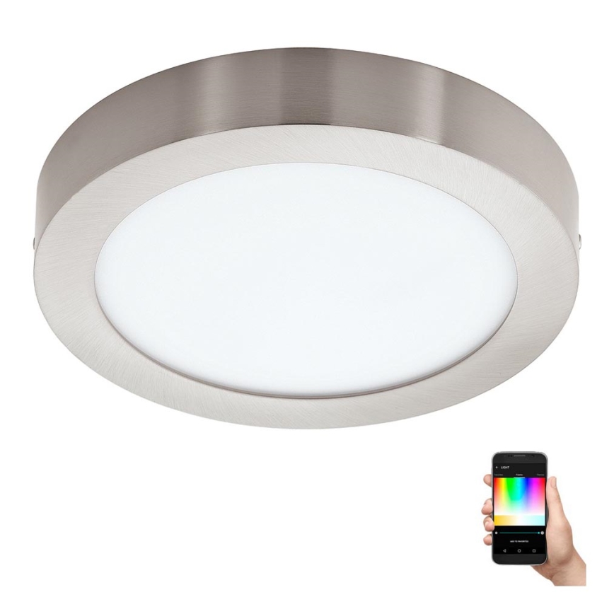 Eglo - Plafonieră LED RGBW dimabilă FUEVA-C, 15,6 W, 230 V, Bluetooth, Ø 22,5 cm