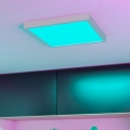 Eglo - Plafonieră LED RGBW dimabilă pentru baie, 13,5 W, 230 V, 2700–6500 K, 29,5 x 29,5 cm, IP44, albă